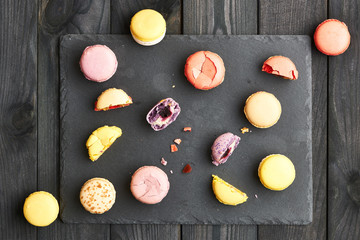 French delicious dessert macaroons