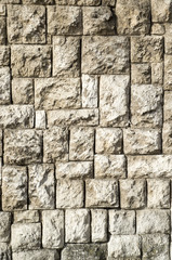 Old stone wall closeup