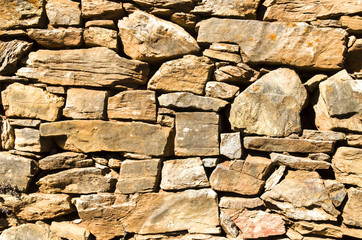 Old stone wall closeup