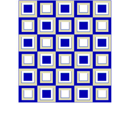 Geometric background of white and blue squares