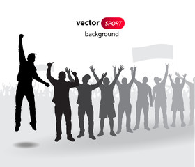 Crowd of fans for sports