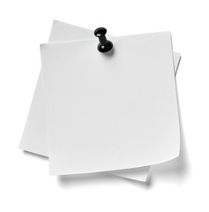 note paper push pin message