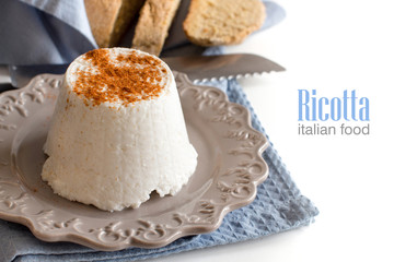 Italian ricotta cheese  and bread