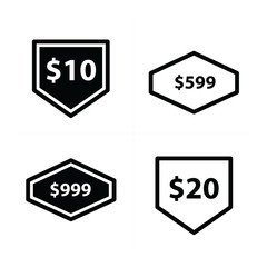 Price tags, label set vector design