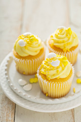Lemon cupcakes for Easter