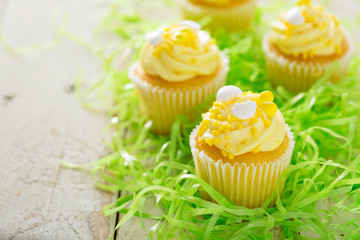 Lemon cupcakes for Easter