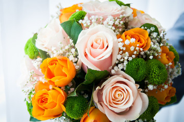 Wedding bouquet of flowers