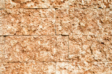 New stone wall closeup