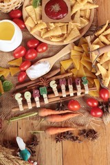 Corn snack and chips corn raw delicious.