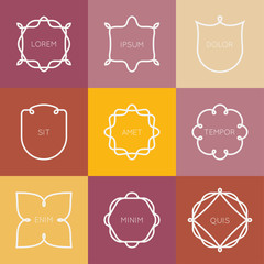 Geometric vintage label