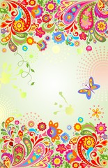 Summery floral banner