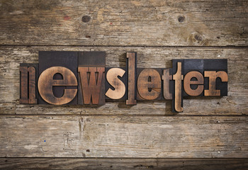 newsletter written with letterpress type