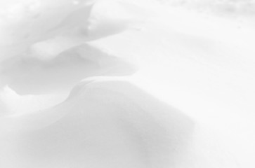 Beautiful natural snowdrift, close up