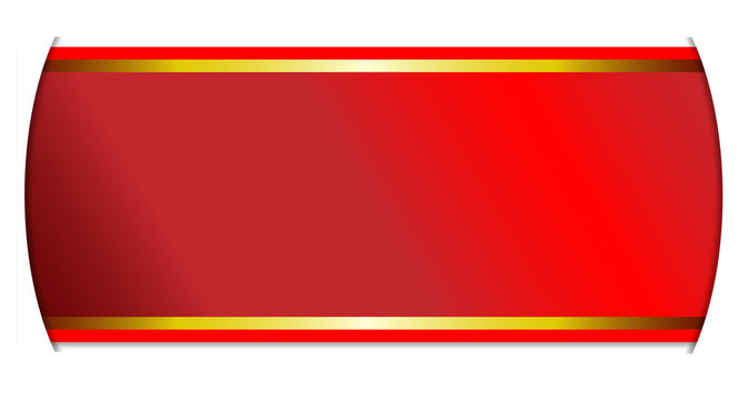 Red And Gold Ribbon Banner