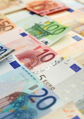 Obraz premium Background made of Euro banknotes