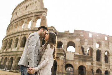 Obraz na płótnie Canvas Couple in Rome