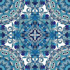 Seamless pattern. Vintage decorative elements. Hand drawn background. Islam, Arabic, Indian, ottoman motifs.