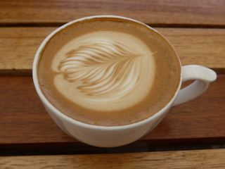 Coffee cup on a wooden table