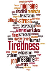 Obraz premium Tiredness, word cloud concept 6