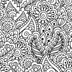 Seamless black and white pattern.