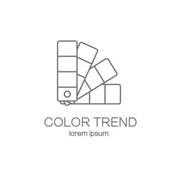 Color palette logotype design templates.