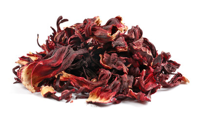Obraz premium Hibiscus tea, isolated on white