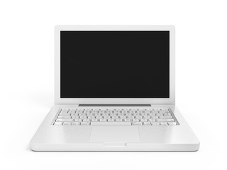 laptop isolated on white with clipping path