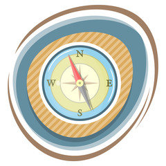 Vector colorful compass icon