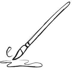 doodle paint brush