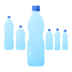 Naklejka premium Vector illustration of plastic bottles