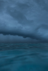 Cloudy seascape before storm