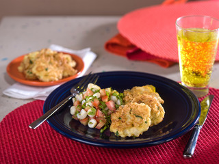 Fried Cauliflower, torrejas de coliflor, a typical Peruvian dish