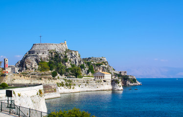 Fototapeta na wymiar Corfu island. Greece. The old Venetian castle of Corfu town