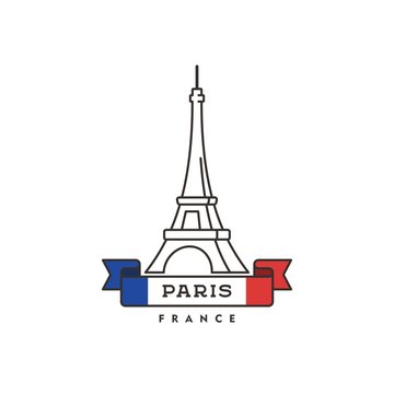 Eiffel tower in Paris. Symbol of France. Vector illustration.