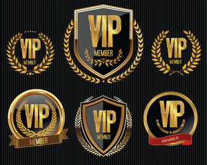 Vip member golden badge collection