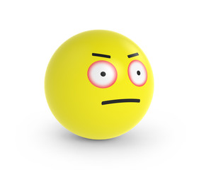 Smiley mit roten Augen