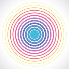 Concentric circle elements. Vector illustration for sound 