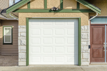 Garage door in Vancouver, Canada.