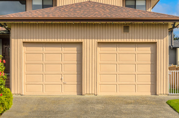 Garage door in Vancouver, Canada.