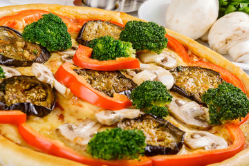Obrazy na Szkle  Pizza z warzywami