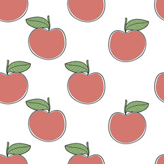 Fruit apple decoration design seamless texture pattern