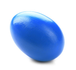 Blue Easter egg isolated on white