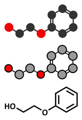 Phenoxyethanol preservative molecule.