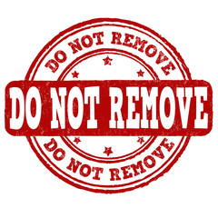 Do not remove stamp