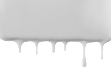 Flows milk, isolated on white