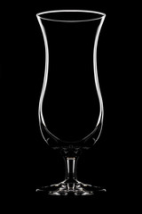 Cocktail glass on black background