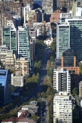 Aerial views of Santiago, Chile