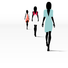 Women on the runway