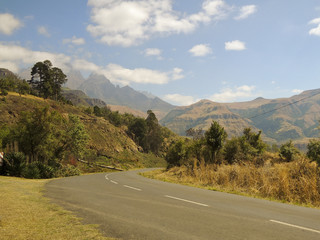 Fototapeta premium Road Countryside Scenic road highway over rural hills countrysid