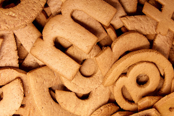 Fototapeta premium gingerbread alphabet